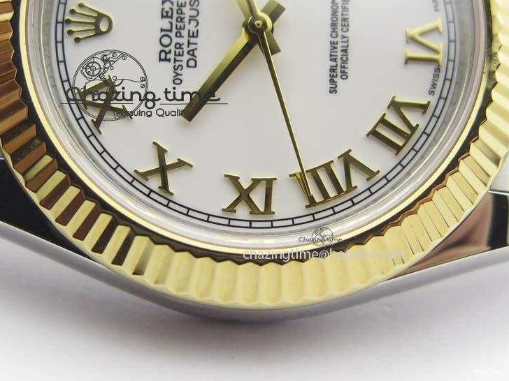 MiroTime 0404 DateJust II 116333 SS YG 41mm EW Best Edition White Dial Roman Markers On SS Bracelet A Casual 3821